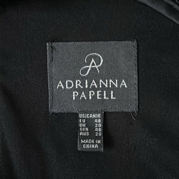 Adrianna Papell Sleeveless Illusion Lace Sheath Dress Black Size 16 - Picture 9 of 16